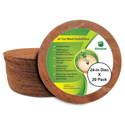 0.3 In. X 24 In. Coconut Fibers Mulch Tree Ring Protector Mat (20-Pack)