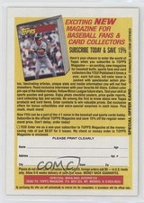 1991 Topps Expired Magazine Offer Jose Canseco 0f3j