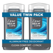 Dove Men Care Deodorant Stick, Clean Comfort, 3 Ounce, Twin Pack