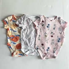 Baby Bundle Short Sleeve Bodysuit Patterned Sz 0-3 mo