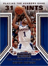 2020-21 Panini Contenders Draft Pick Playing the Numbers Game 1 Devon Dotson BSK