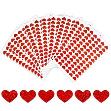 Heart Stickers, Red Heart Sticker, Glitter Small Mini Heart Stickers for Kids...