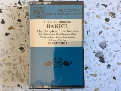 George Frideric Handel The Complete Flute Sonatas Cassette  No 2 Sealed