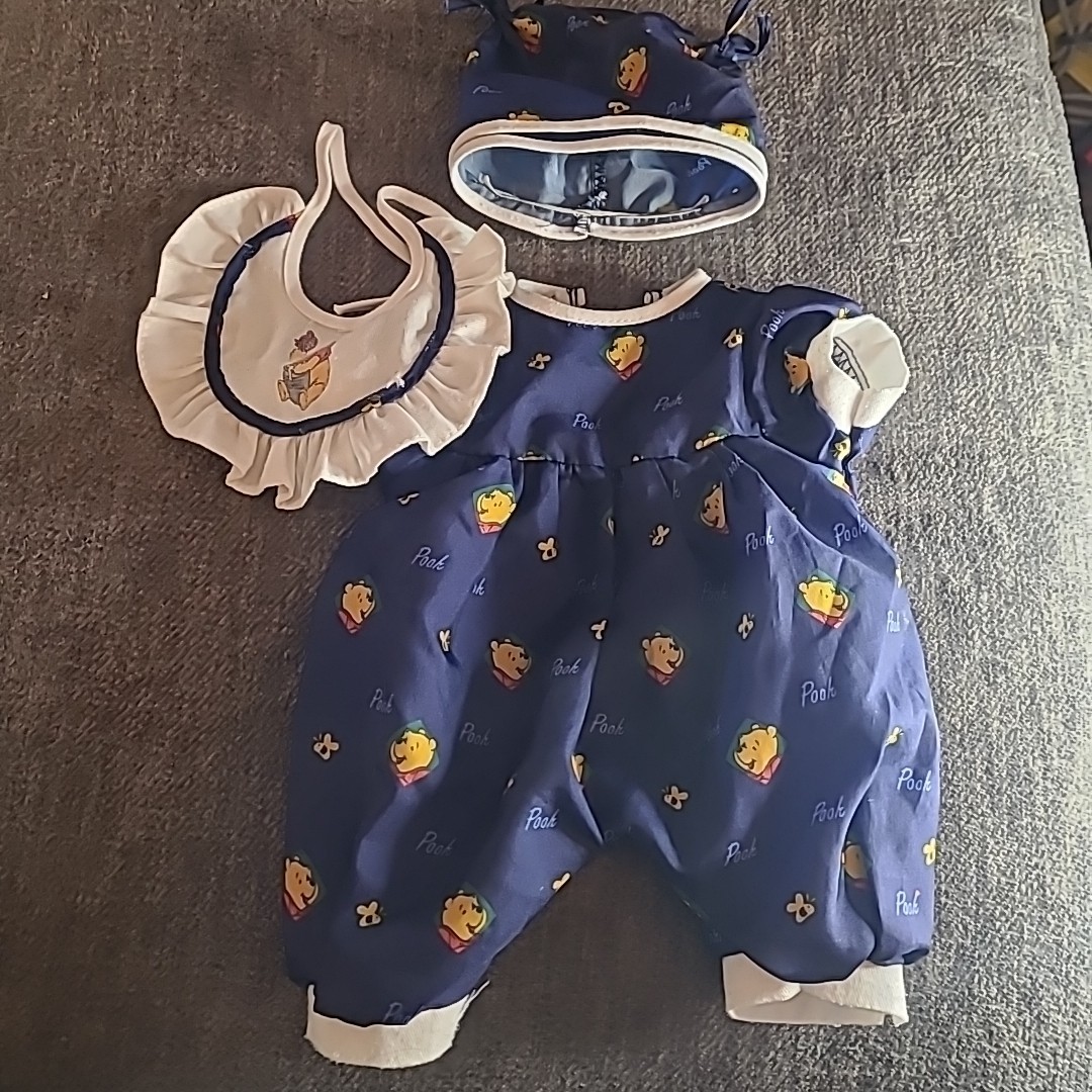 Vintage 1990s Y2K Hauck Doll Romper Outfit Hat & Bib Winnie the Pooh  Baby Gear