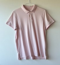 Goodfellow  Co Men's Standard Fit Short Sleeve Pink Loring Polo T-Shirt Size L