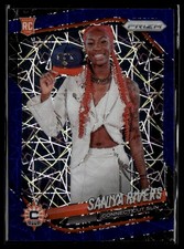2025 Panini Prizm WNBA #150 Saniya Rivers Blue Velocity Prizms RC