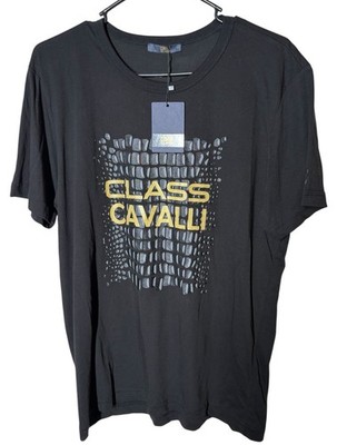 {NWT} Men's Blak Class Cavalli T-Shirt Medium Croco Print