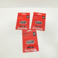 Lot Of 3 SanDisk Cruzer Spark 64GB USB 2.0 Flash Drive SDCZ61-064G-AW4BF