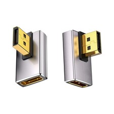 Duttek 8K 90 Degree DisplayPort 1.4 Adapter, Left  Right Angle Extender Pink