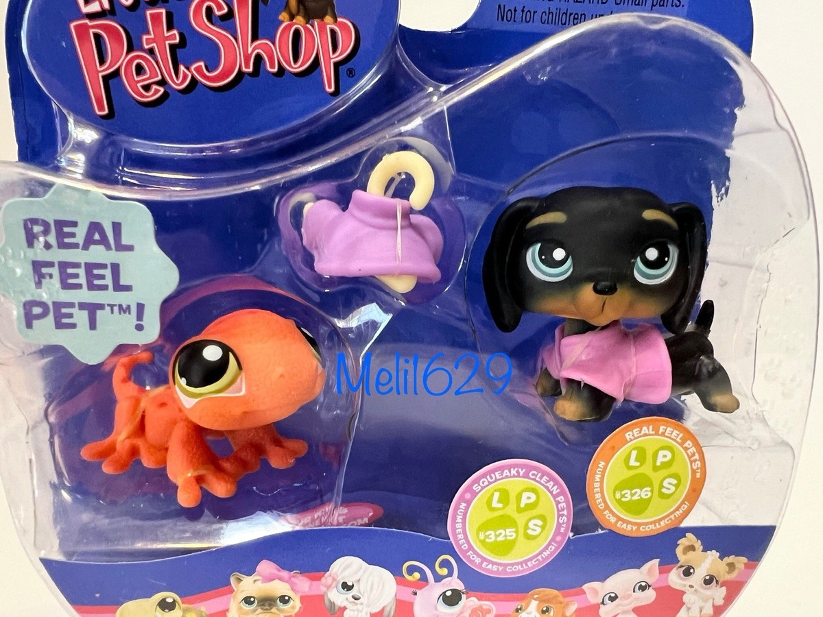LPS authentic Petshop #325 Dog Teckel Dachshund #326 Gecko