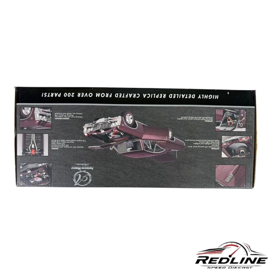 🇺🇸Ertl American Muscle Authentics 1967 Chevy Impala SS427 Red 1:18 B2🇺🇸 - Image 4 of 4