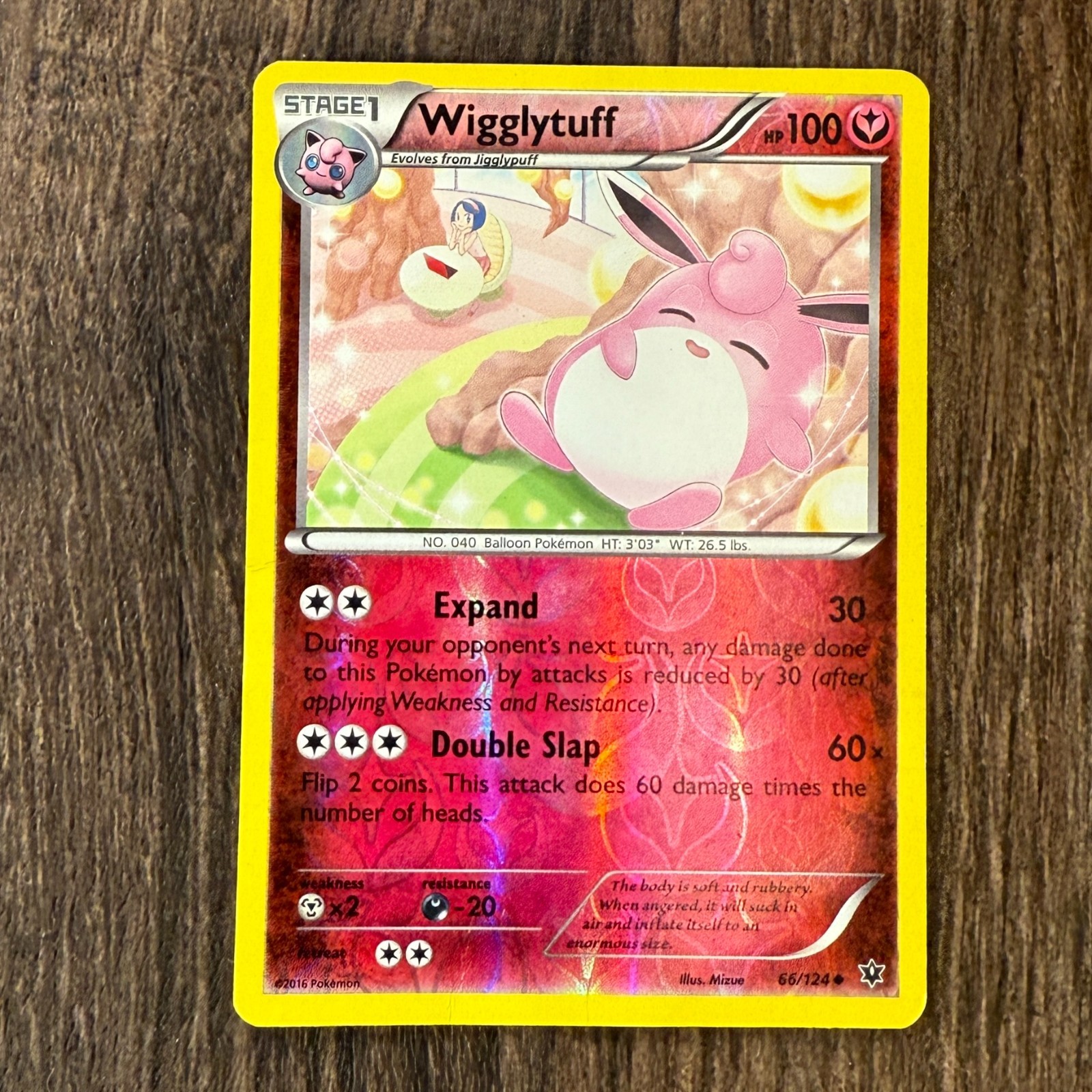 Wigglytuff 66/124 XY - Fates Collide Uncommon Reverse Holo Pokemon TCG NM