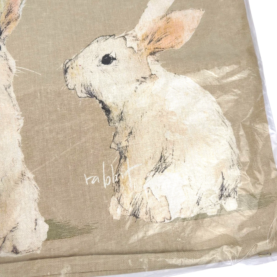 NIP Pottery Barn Bunny Cottontail Rabbit Print Lumbar Pillow Cover EASTER 16x26” - Image 4 of 4