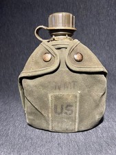 Vietnam War USGI Water Canteen w/Alice Clips and Name