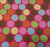 1 Yd Large Colorful Polka Dots On Hot Pink By Brother Sister Design Studio 1 Yd Large Colorful Polka Dots On Hot Pink By Brother Sister Design Studio
