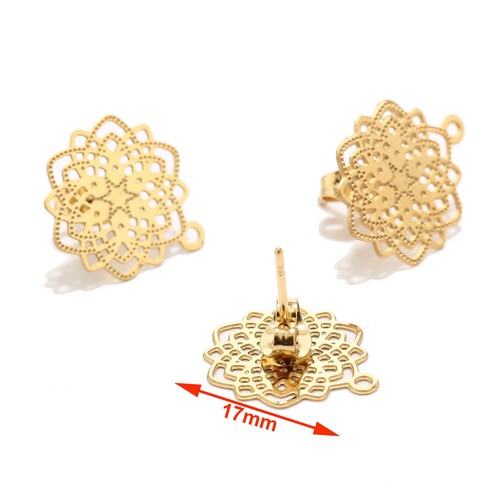 Wholesale 20pcs Stainless Steel Gold Stars Women Earrings Post Connectors DIY - Picture 3 of 4