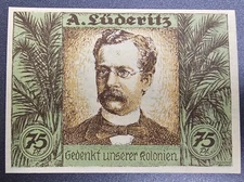 GERMAN COLONY IN AFRICA 75 PFENNIG 1921 *A.LÜDERITZ* GERMANY [🇩🇪35629]