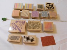 Lot of Misc Wood Mount Stamp Set includes 15 rubber stamps Scrap-booking variety