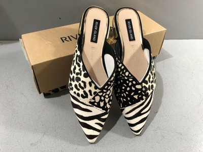 river island leopard print mules