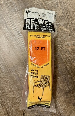 Vintage Orange Air Lite Re Web Kit Lawn Furniture 17 Feet