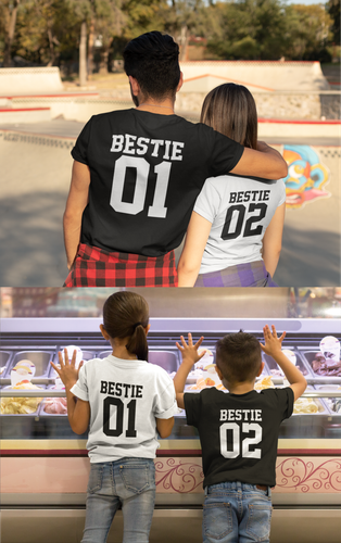 T-shirt Mum Dad Friend BFF Matching 