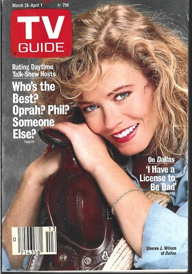 TV GUIDE MAGAZINE MARCH 26 - APRIL 1 1988 (VF) SHEREE J. WILSON OF DALLAS