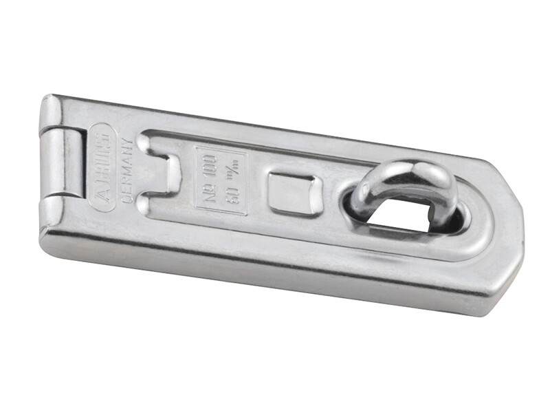 ABUS Hasp 100/60 for Padlocks - Steel, Security Level 4, Silver | Robust steel hasp with concealed screws for flush single-action doors - 60 mm length, 20 mm width, 7 mm eyelet - Image 6