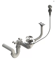 Ablaufgarnitur SpüLe Siphon Siebkorb Abfluss KüChe Chrom Automatischer Siphon
