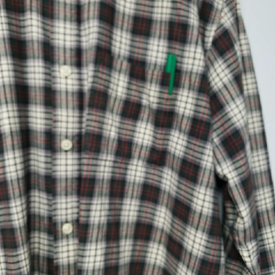 Camisa de franela de algodón a cuadros negra blanca gris clásica azul marino antigua para hombre talla grande Foto 2 de 4