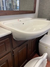 LAVABO SEMINCASSO A 1 / 3 FORI MADE IN ITALY  CON DIFETTO V FOTO 9-11