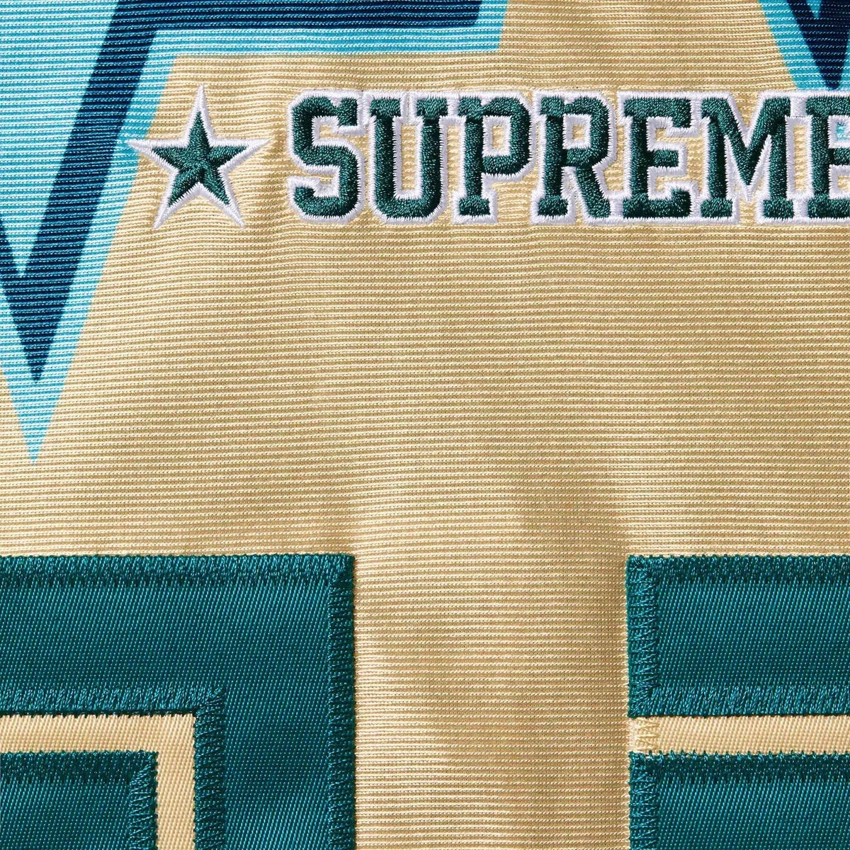 Supreme Stars Football Jersey Black Royal Orange Gold