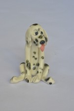 Nicely made studio pottery Dalmation Dog caricature figurine - 3" high