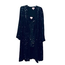 Show Me Your MuMu Black Sequin Tank & Open Blazer Size 1X Formal Party Holiday