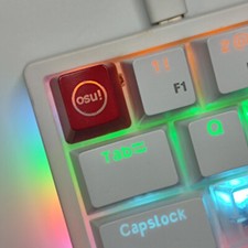2PCS Transparent Backlit OSU Keycaps Replacement Parts For Mechanical Keyboard