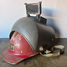 Vintage E.D. Bullard Hard Boiled Safety Hat With Fibre Metal Welding Helmet EUC