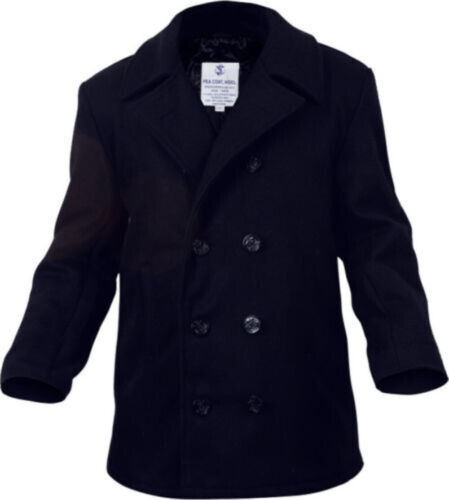 Rothco US Navy Type Pea Coat - Navy Blue - Picture 1 of 8