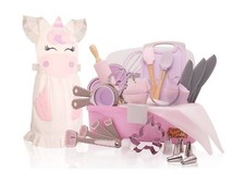 Baker Buddy Unicorn Kids Baking Set with storage case, real working utensils,...