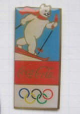 COCA COLA / OLYMPIC ألعاب POLAR BEAR .................... Winter رياضة Pin (210i)
