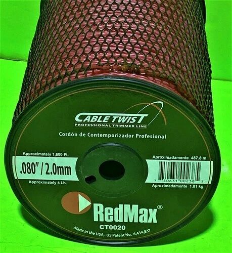 CT0020 RedMax 0.080" x 1600' CableTwist Professional Trimmer Line 968856195844 - Image 2 of 4