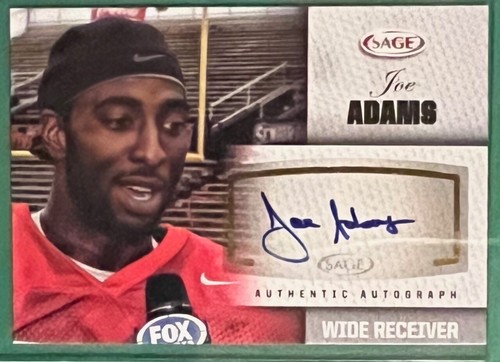 JOE ADAMS 2012 Sage Auto Rookie - Carolina Panthers, Texans, Razorbacks ...