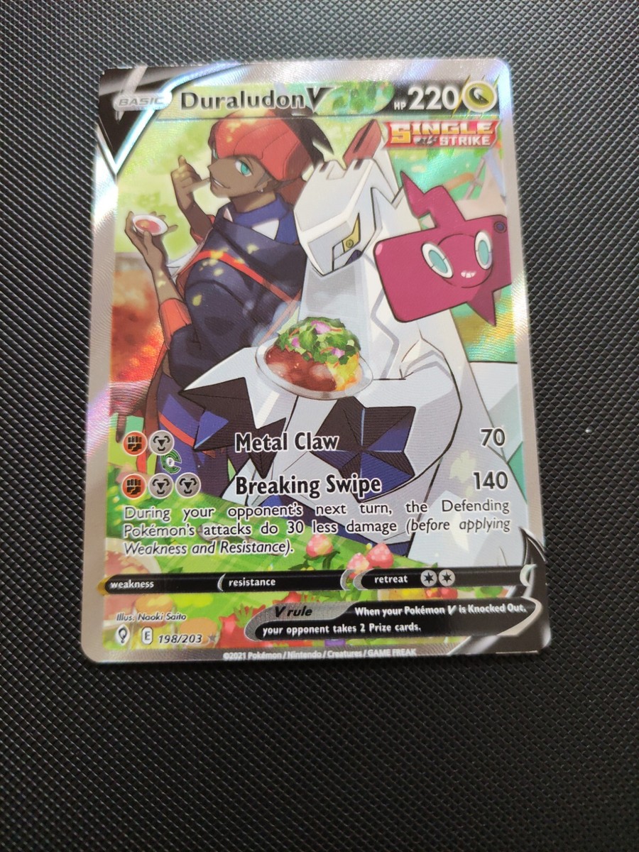 Pokemon Karte Duraludon V Ultra Rare Full Art – 197/203, Schwert & Schild Evolving Skies