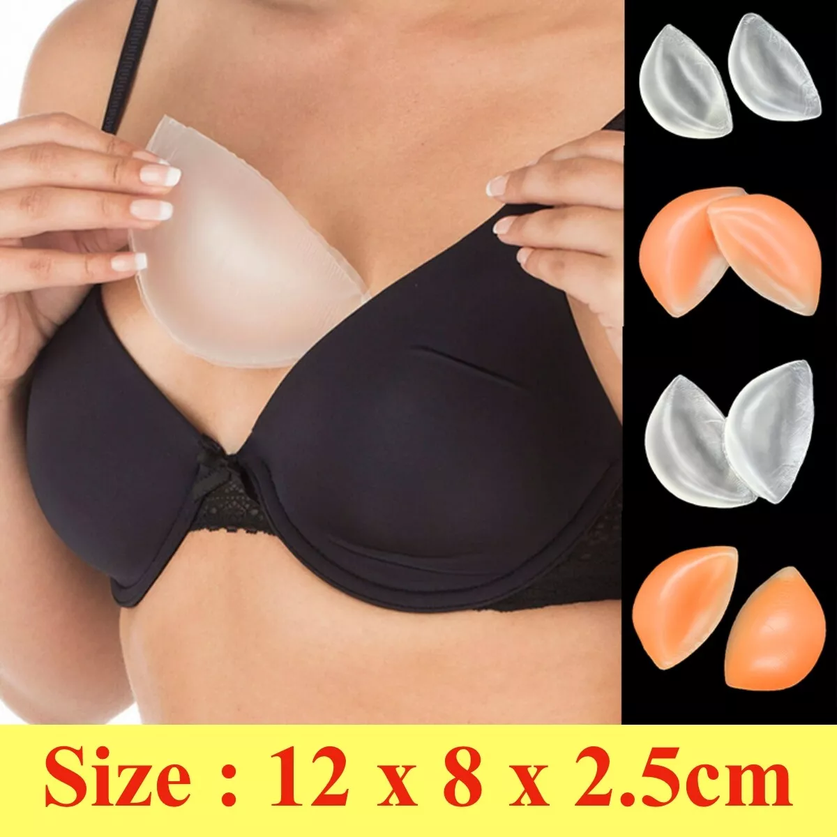 Silicone Gel Bra Breast Enhancers Push Up Pads Bikini Swimsuit Fillets  Inserts