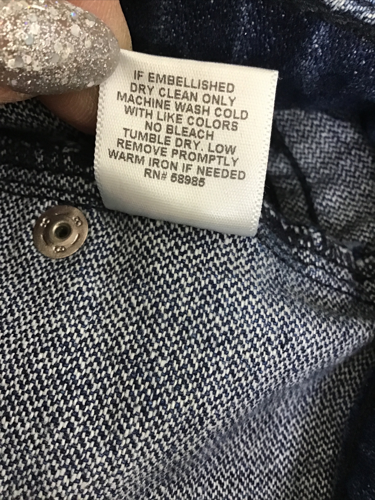 Carmar Extreme  Bell Bottom Blue Patchwork Jeans … - image 8