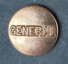 Bb  GENERAL Antique OVERALL BUTTON Wobble shank nickel finish