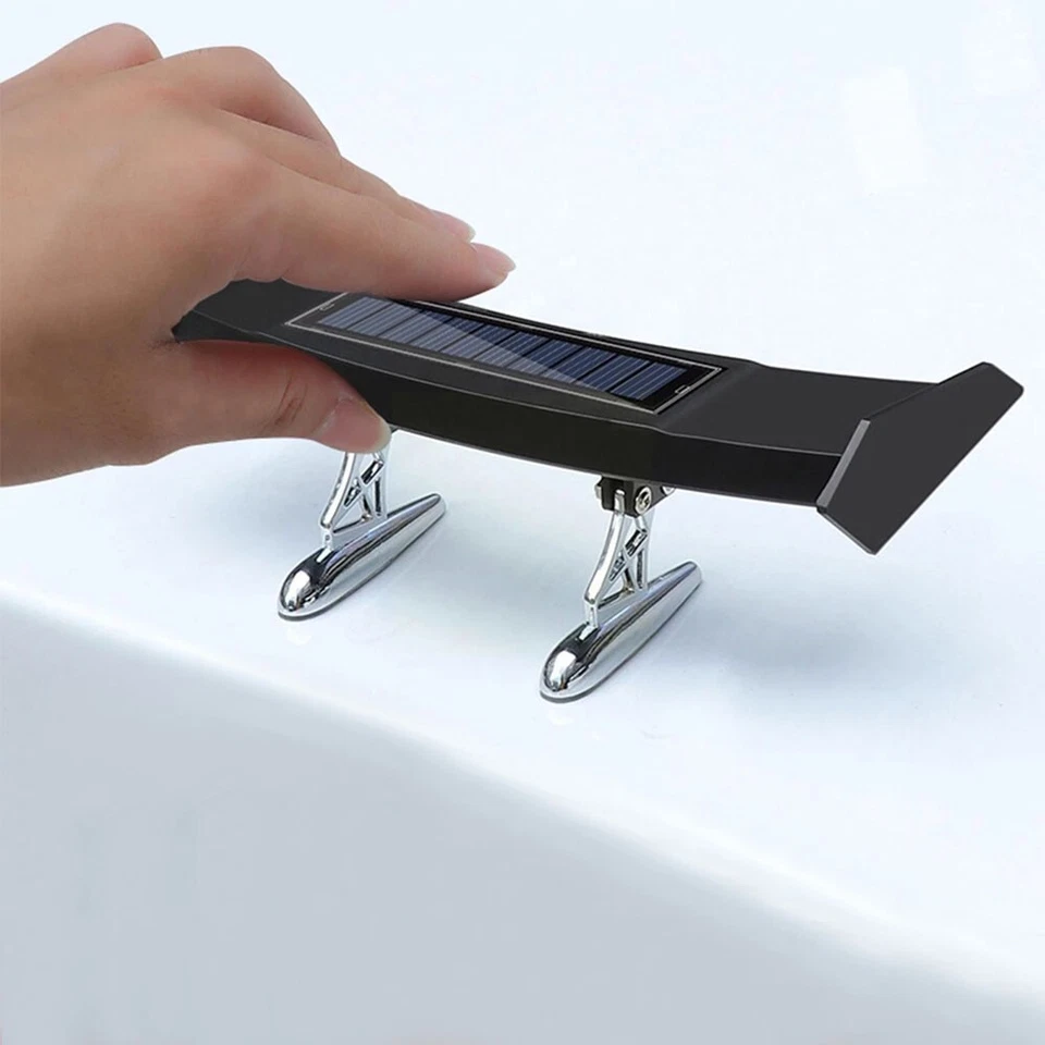 Luz trasera solar para coche alerón trasero LED flash lámpara roja accesorios de advertencia de seguridad Foto 2 de 4