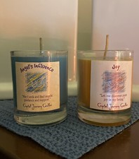 Crystal Journey Herbal Magic 2.5" Soy Glass Votive Intention Candle Made in USA