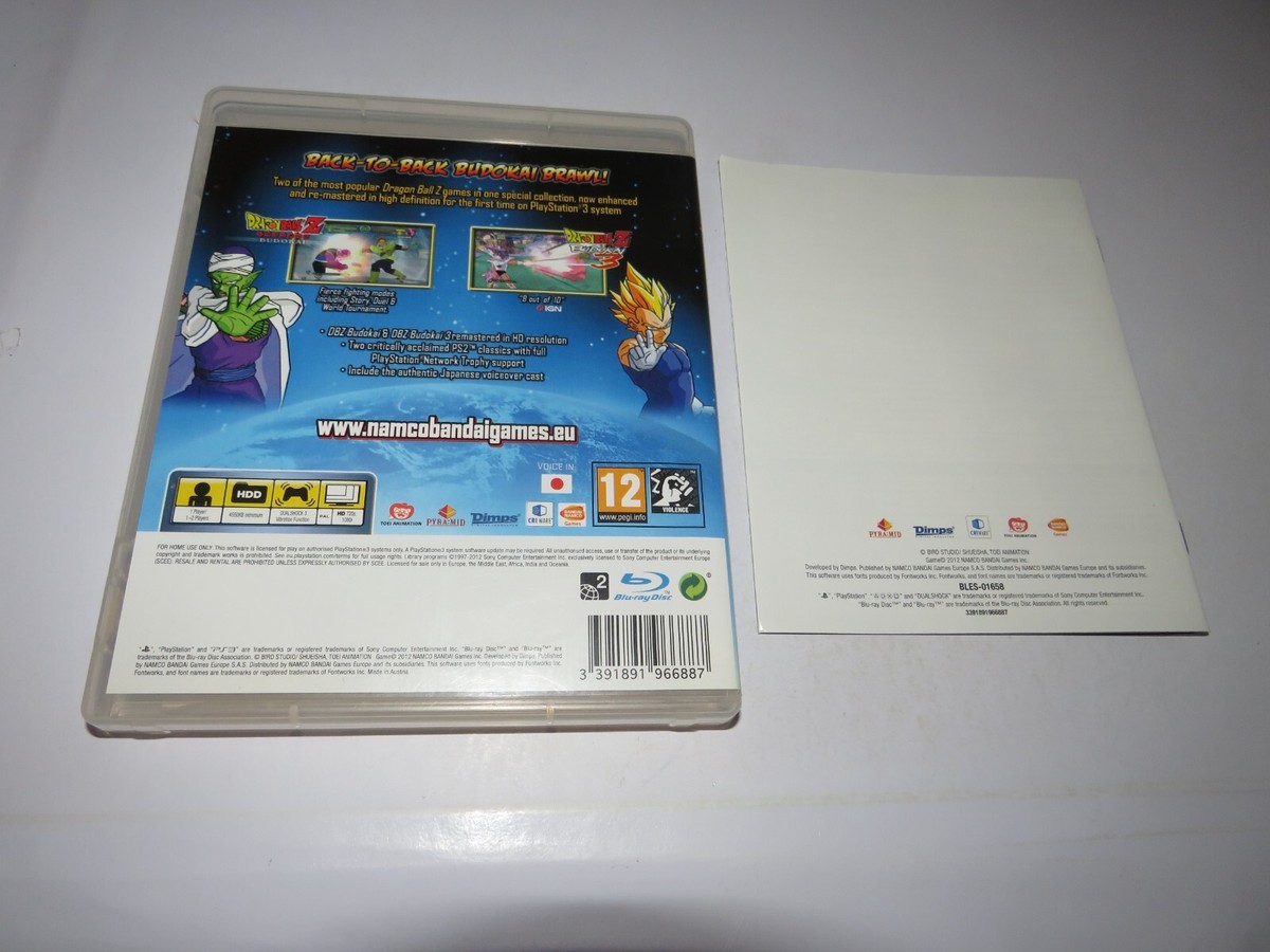 Dragonball Z Budokai 1 & 3 HD Collection Game Ps3 / for sale
