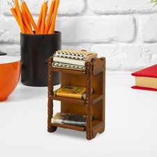 Scaffale per scaffali di stoccaggio a 3 livelli per casa delle bambole in scala