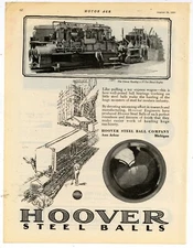 1920 Hoover Steel Ball Co. Ad: Cletrac Hauling a 27 Ton Diesel Engine PHOTO
