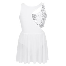 Kids Girls Lyrical Ballet Dance Tutu Dresses Leotard Gymnastics Bodysuit Costume